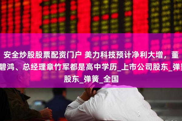 安全炒股股票配资门户 美力科技预计净利大增，董事长章碧鸿、总经理章竹军都是高中学历_上市公司股东_弹簧_全国